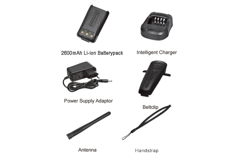 Complete accessoireset voor Wouxun KG-988 UHF portofoon, inclusief batterij, antenne en oplader