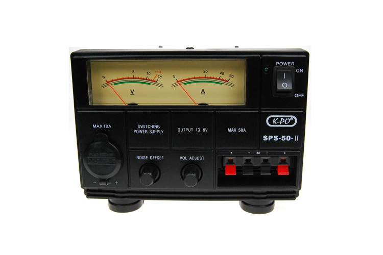 K-PO SPS-50-II 50A voeding met analoge volt- en ampèremeters