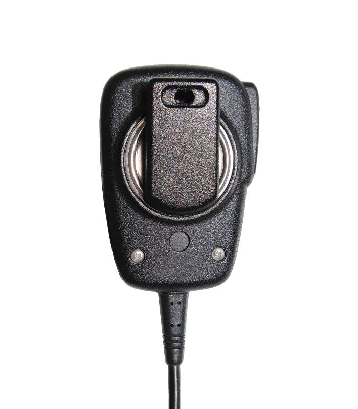 Komunica PWR-4202 2-pins Kenwood speaker microfoon met roterende riemclip
