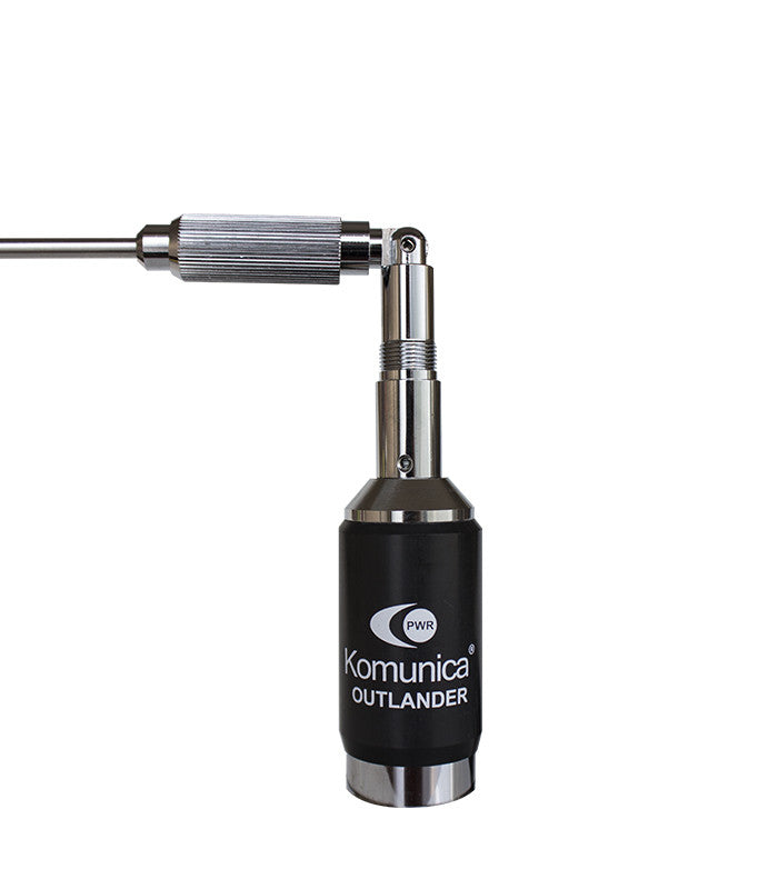 Robuuste Komunica 45 graden kantelbare dualband antenne voor offroad en 4x4 voertuigen