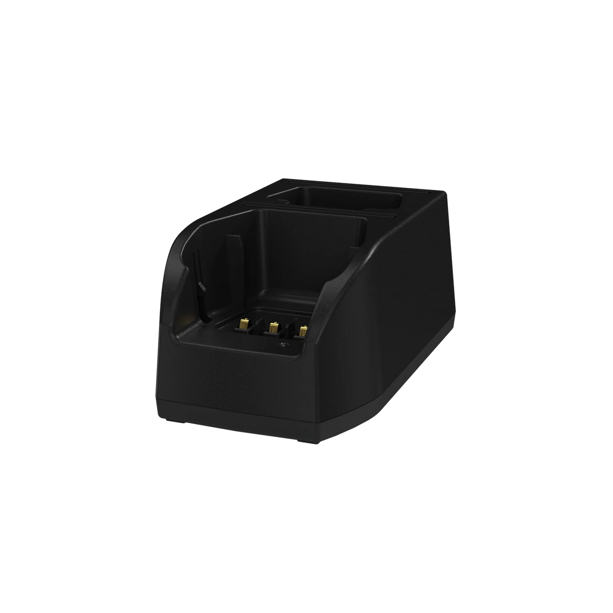 Meegeleverde bureaulader of cradle met extra gleuf voor een accu van de Uniden SDS150 scanner