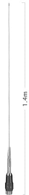 Diamond M-285H mobiele VHF antenne 140cm en een versterking van 3,4 dBi