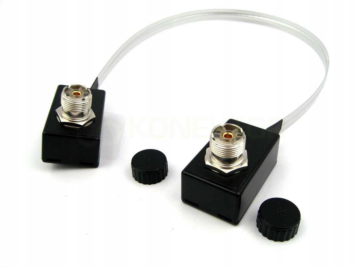 Diamond MGC-50 raamdoorvoer voor antennekabel met twee stuksUHF-Female (PL) connectorenen afsluitdoppen