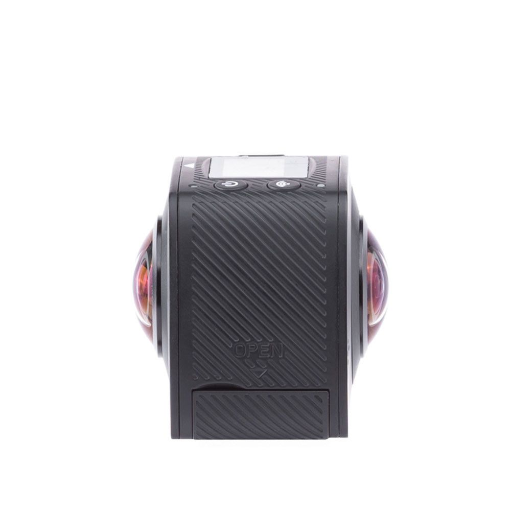 Midland C1288 H360 actiecamera zijkant waar je links en rechts de beide 220 graden lenzen ziet zitten