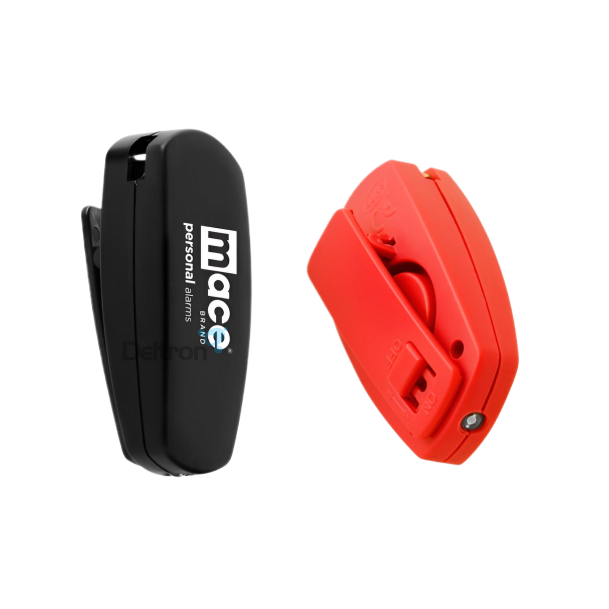 Mace persoonlijke alarmknoppen met clip verkrijgbaar in de kleuren rood en zwart