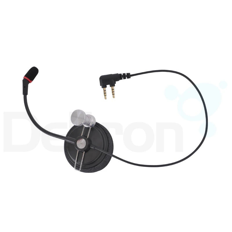 Maytel HPB-01RLG linkeroor speaker met microfoon en extra lange kabel voor montage op bouwhelmen