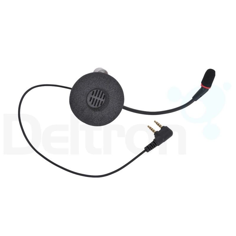 Maytel HPB-01RLG flexibele linkeroor speaker met microfoon, ideaal voor hard hats en bouwhelmen met intercom achterop