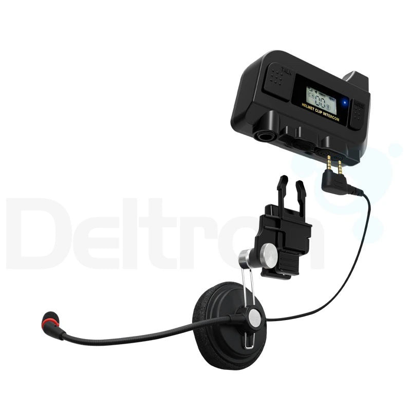 Maytel Helm Clip Intercom 2.4GHz full duplex voor bouwhelmen, hard hats en Peltror FLX2