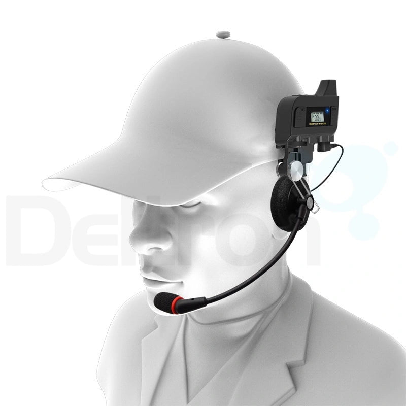 Maytel Helm clip intercom systeem voor bouwhelmen, hard hats baseball caps en Peltor met FLX2