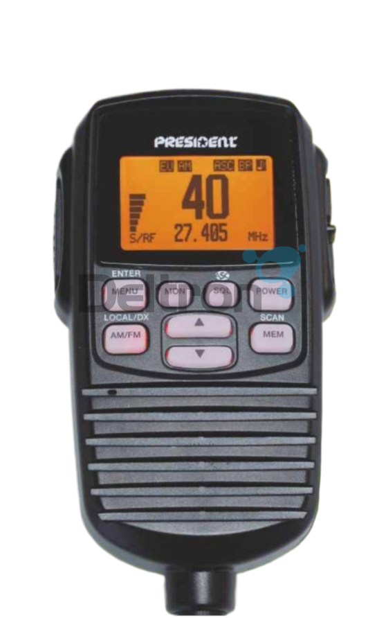 President handmicrofoon voor de President William en Thomas 27MHz transceivers