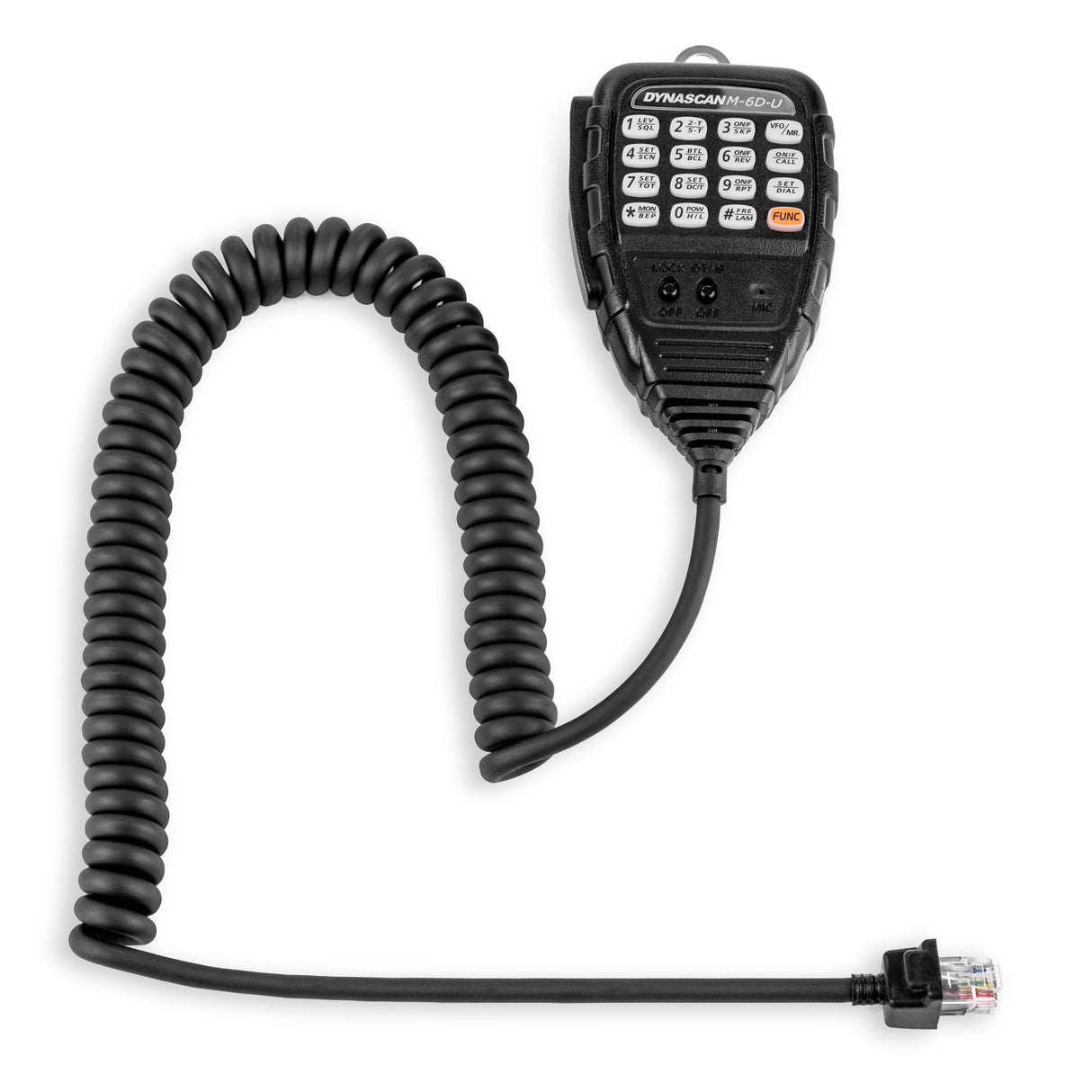 Meegeleverde Alinco DTMF handmicrofoon voor de Dynascan M-6D-U UHF transceiver