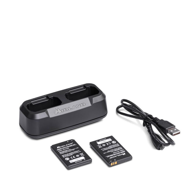 Midland 777Pro meegeleverde accessoires accu's, lader ne voedingskabel