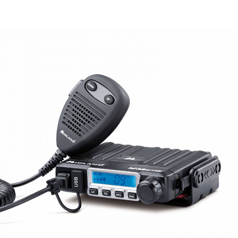 27MC set van Midland compleet met transceiver en magneetvoet antenne