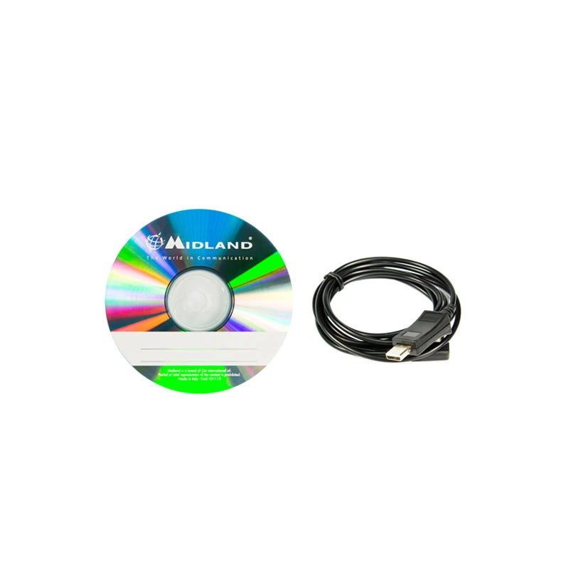 Midland GB1-R software met kabel om instellingen zoals frequentie en bandselectie te wijzigen