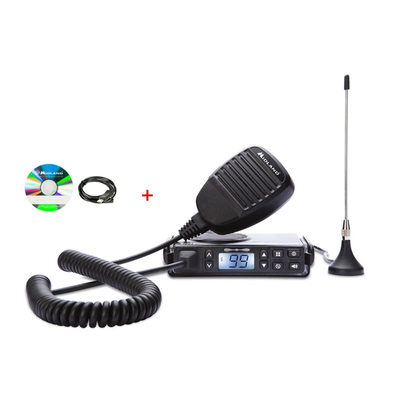 Midland GB1-R PMR 446 transceiver – mobiele radio met geïntegreerde magneetvoet antenne