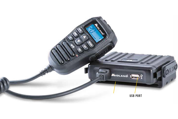 Midland M5 zeer compacte 27MC met bediening op de microfoon met lcd-display