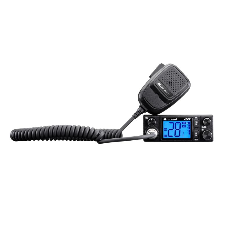 Midland 28 mobiele 27MC transceiver met microfoon