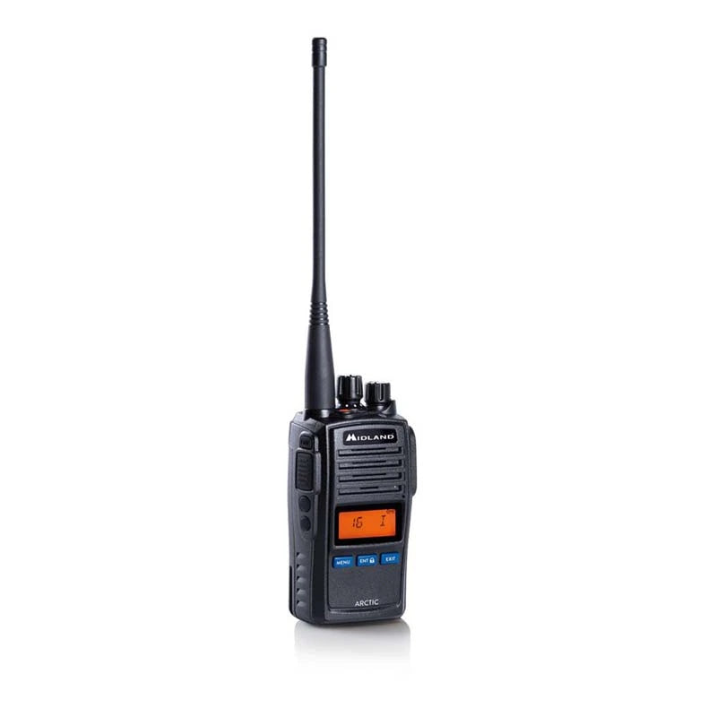 Handheld VHF marifoon met 57 internationale kanalen en kanaal 16-noodknop