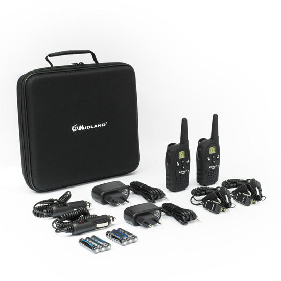 Midland G5 XT Work and Hobby PMR446 set met opbergkoffer en meegeleverde accessoires