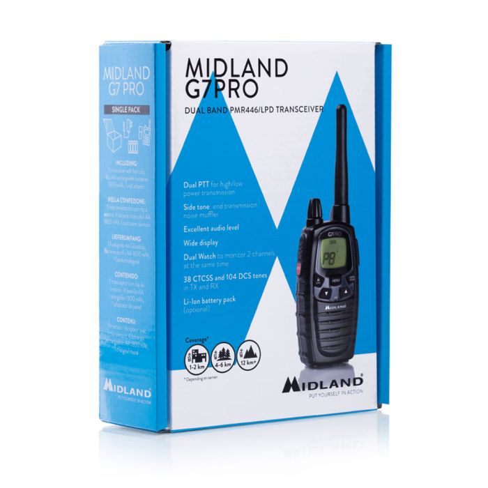 Midland G7 Pro PMR446 portofoon in originele verpakking