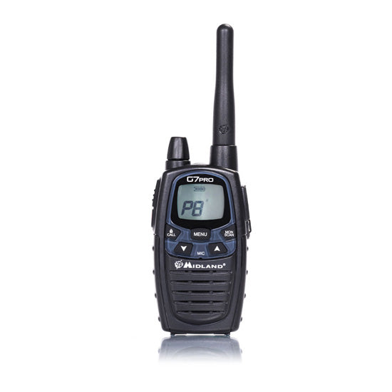 Midland G7 Pro C1090.14 PMR446 portofoon met antenne en groot display