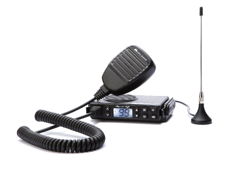 Midland GB1-R mobiele PMR446 met magnetische antenne en coaxkabel voor gebruik in voertuigen