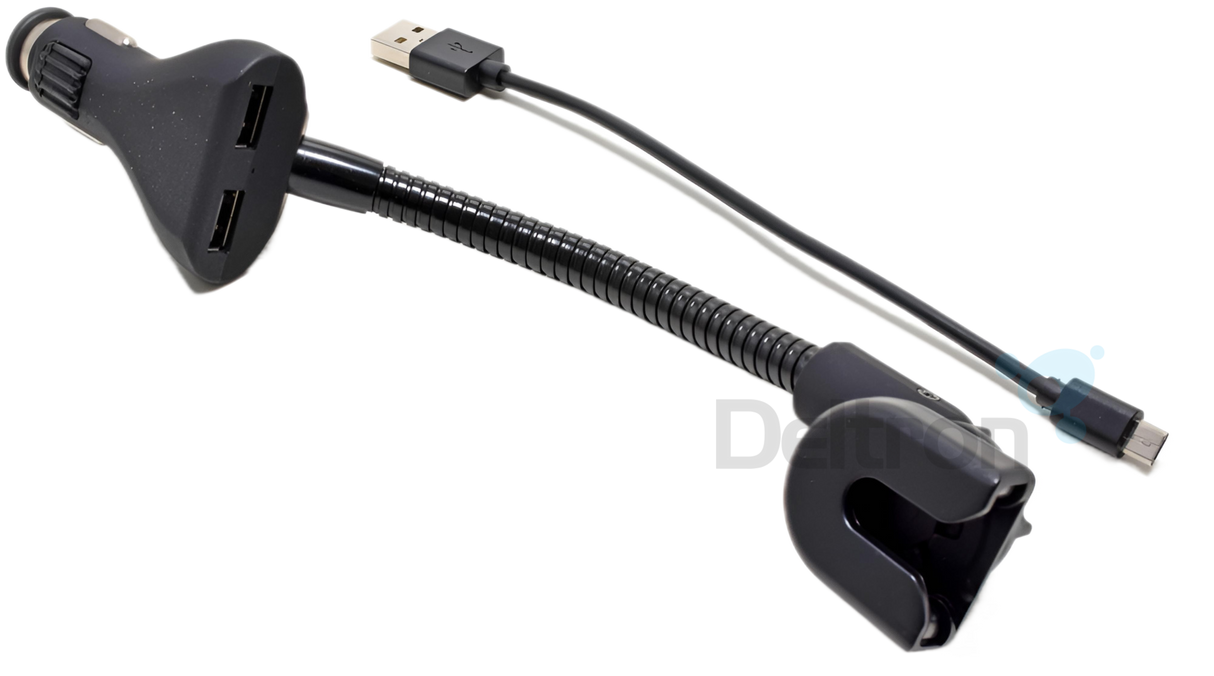 Midland ST-Dual microfoonhouder met 12V lader en USB-kabel (C1422)