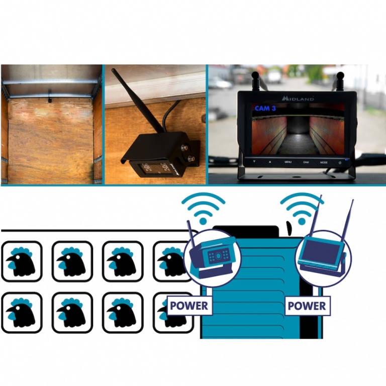 Midland Truck Guardian tijdens transport van levende dieren zoals pluimvee, paarden, geiten, schapen en meer