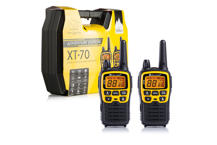Midland XT-70 Adventure PMR446 portofoonset met handige opbergkoffer (C1180.01)