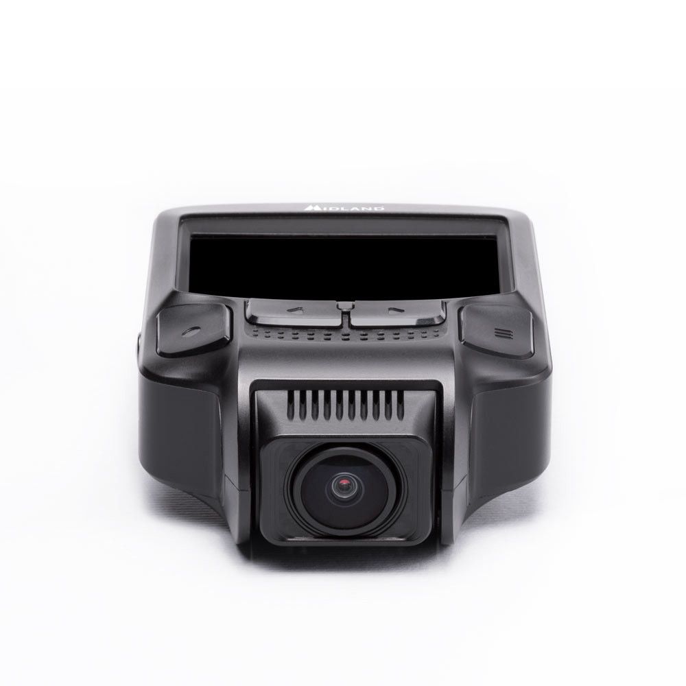 Close up van de voorzijde en lens Midland Street Guardian Flat dashcam