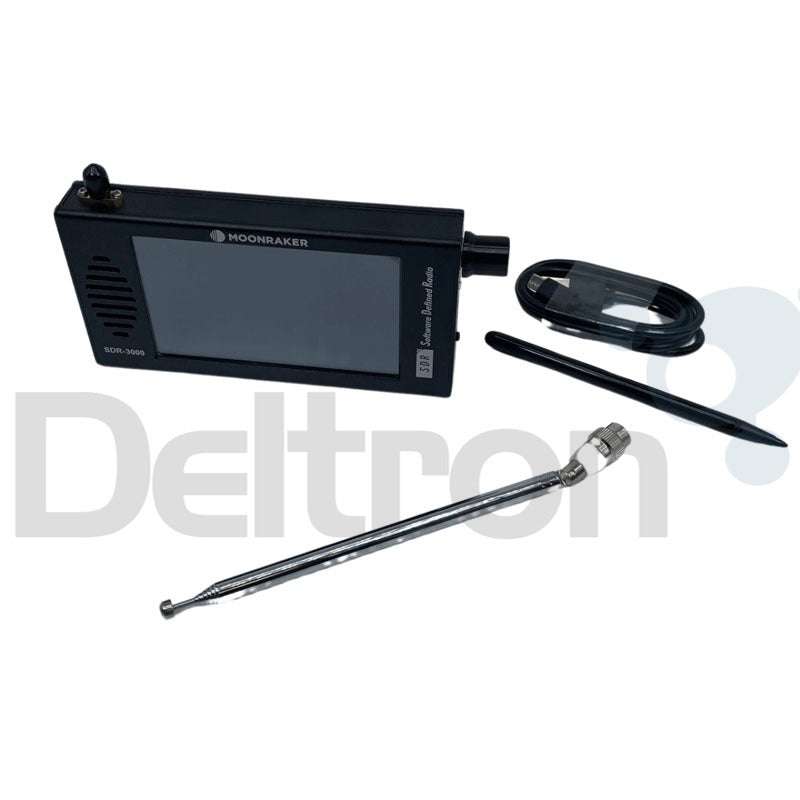 Moonraker SDR-3000 receiver met meegeleverde accessoires