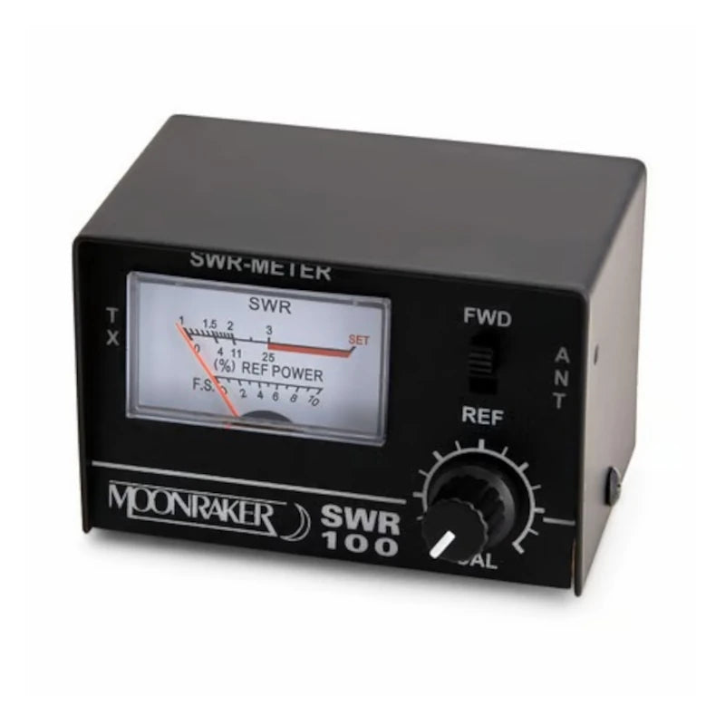 Moonraker SWR-100 SWR en Watt meter voor 26 tot 30MHz frequenties met een maximaal vermogen van 100W