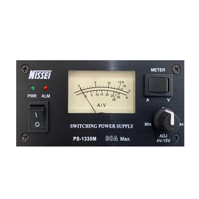 Hier ziet u de voorkant van een Nissei PS-1330M voeding