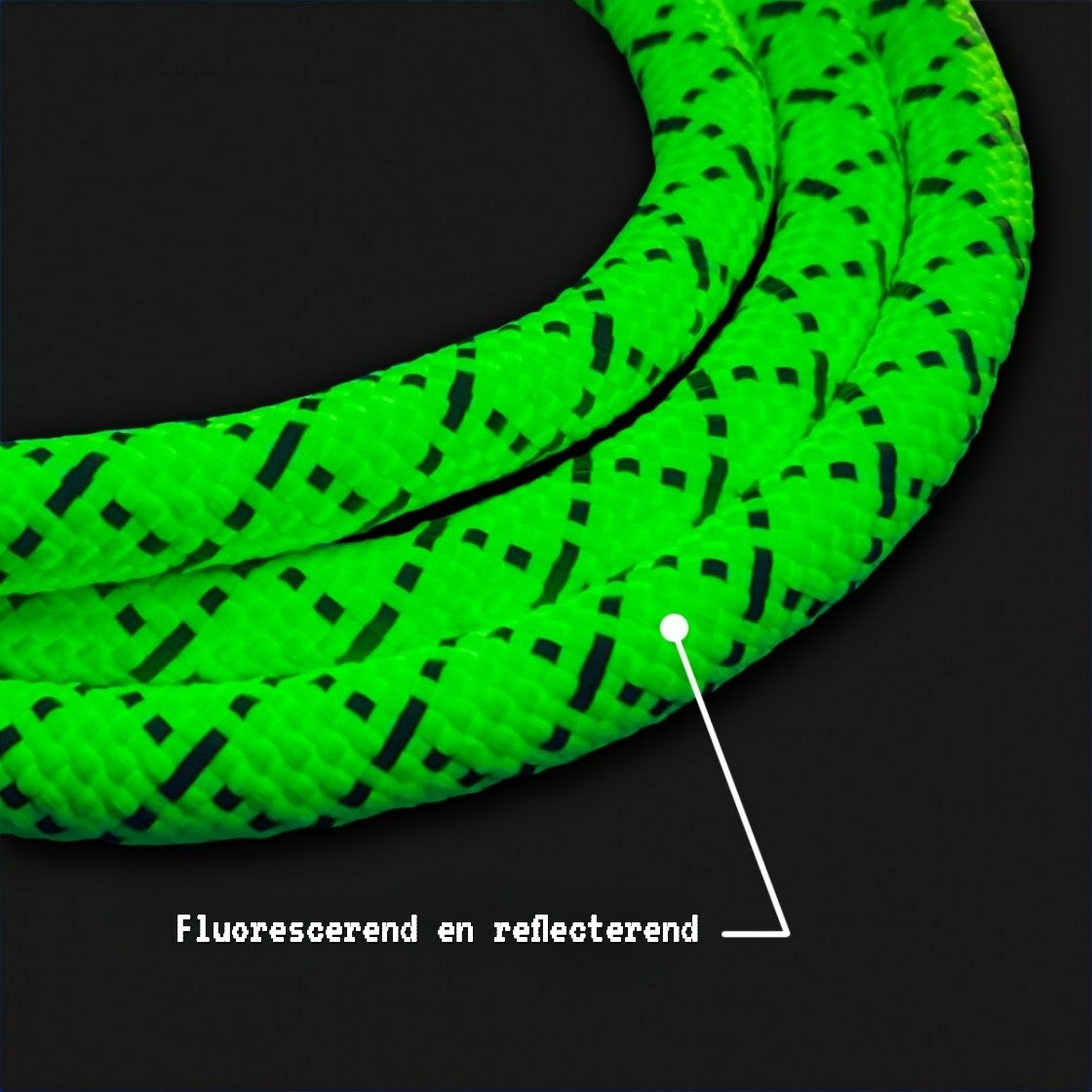 Noxgear hondenlijn in fluorescerend geel met refelectie