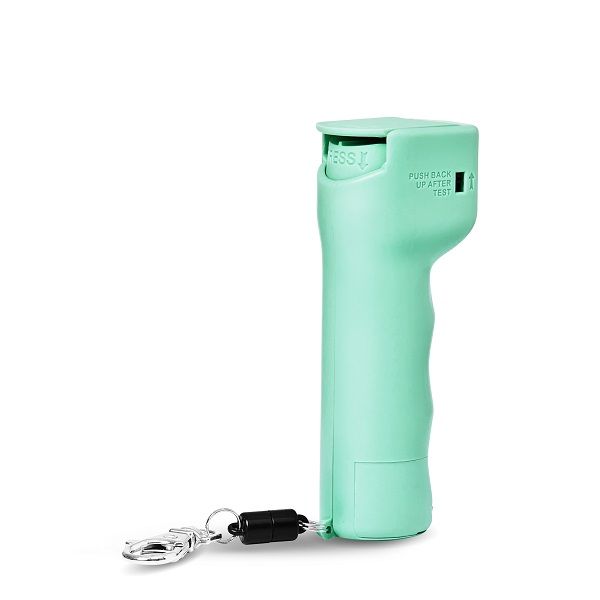 Plegium smart mini self defence spray met menthol, UV-markering en rode kleurstof, in de kleur mintgroen
