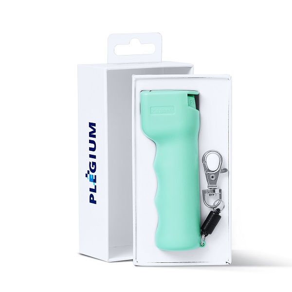 Plegium smart mini spray om jezelf te verdedigingen op straat. Bevat menthol, UV-markering en rode kleurstof