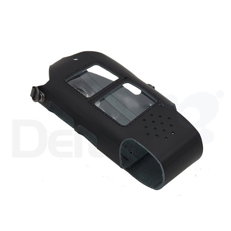 Lederen case met schouderriem voor de President Randy 3 portofoon