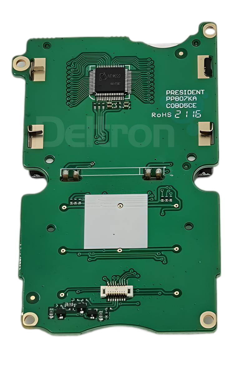 Achterzijde displaymodule President Randy-3 met zichtbare printplaat