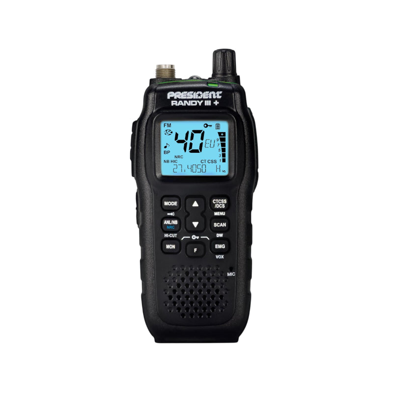 President Randy-3 Plus 27MHz portofoon met informatie op het display
