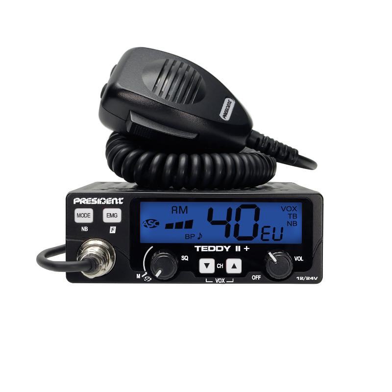 President Teddy II + 27MHz transceiver met 7 instelbare display kleuren