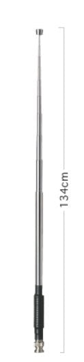 Diamond RH205 veelzijdige telescopische portable VHF antenne voor de 2M band (144MHz), lengte 23 tot 134 cm