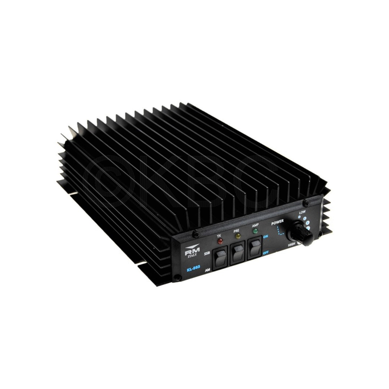RM KL-503 lineaire versterker met een ingangsvermogen van maximaal 6W AM/FM en 12W SSB/CW voor frequenties van 25 tot 30MHz