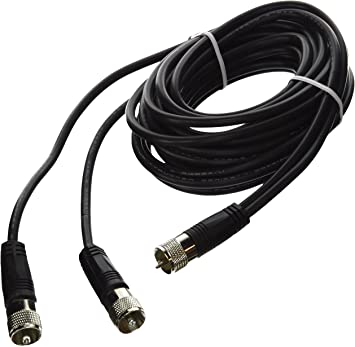 RG58 tussenkabel met splitsing, lengte 360cm met drie gesoldeerde UHF-Male connectoren