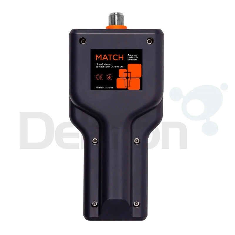 RigExpert MATCH antenne analyzer achterzijde. Software upgrade mogelijk via licentie Advance en RFE software
