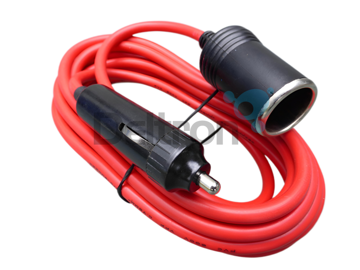 RoadPro RP-203EC 12V/24V verlengkabel - voedingskabel met sigarettenaanstekerplug en sigarettenaanstekeraansluiting
