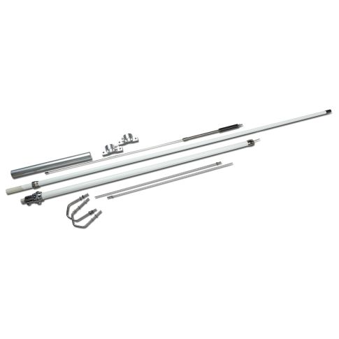 Moonraker SQBM1000P MkII triband antenne gemonteerd op antennemast