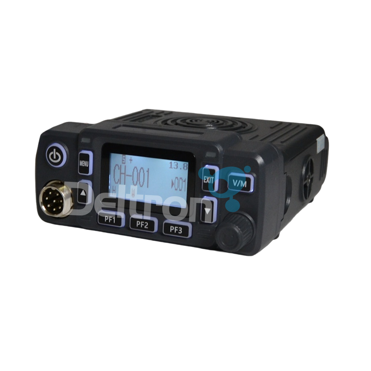 Wouxun mobiele transceiver KG-M80 met lichtblauwe display verlichting