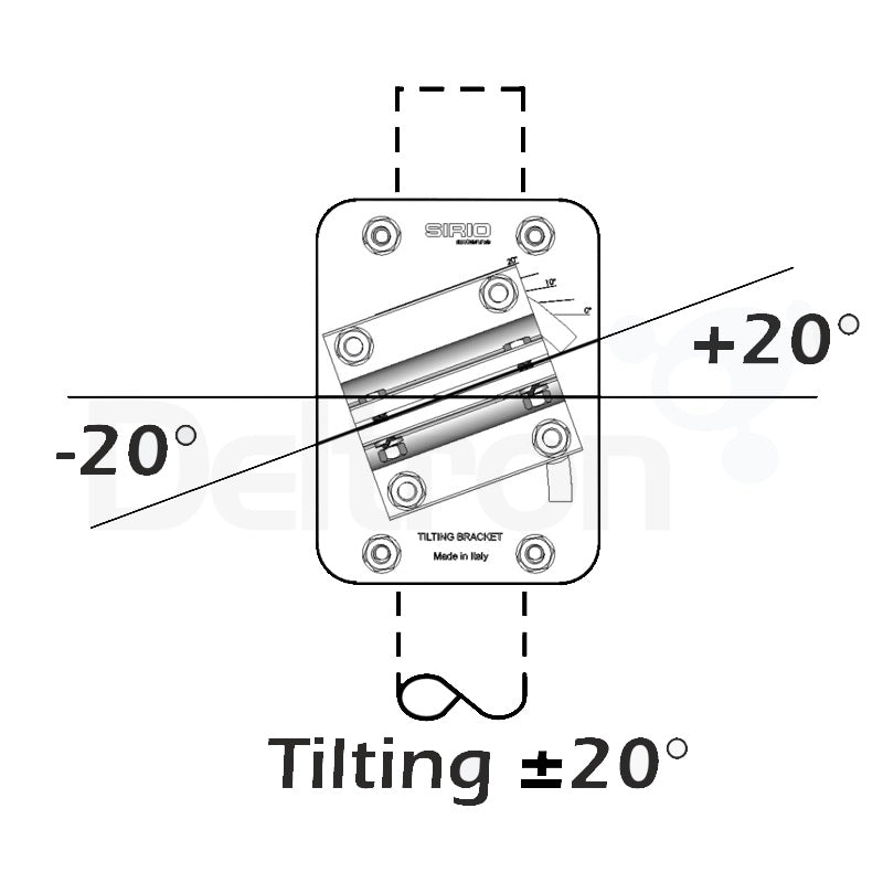 Sirio TB-2 - SA198 20 graden kantelbare antennebevestigingsbeugel