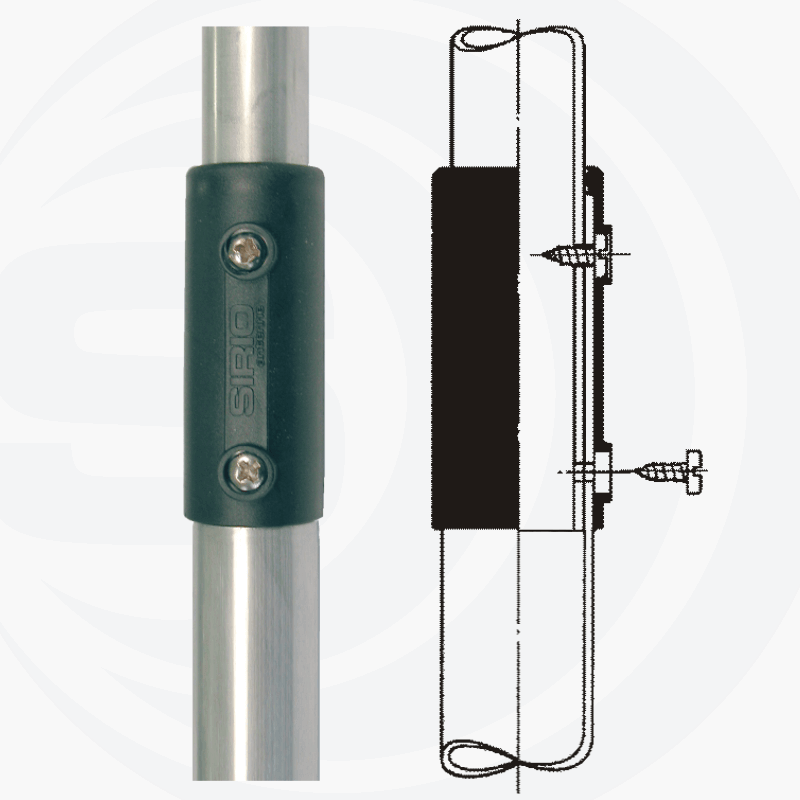 Sirio SD 27 diple antenne bevestiging aan een buis of mast