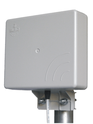 Sirio SMP 5G antenne die wordt geleverd met 5 meter coaxkabel en een SMA-Male connector